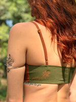 Cropped Laço Dupla Face Terracota com Verde
