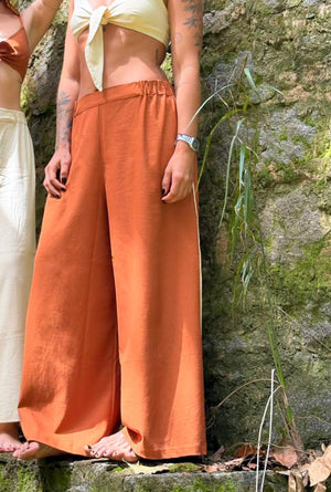 Calça Tijolinho listra creme