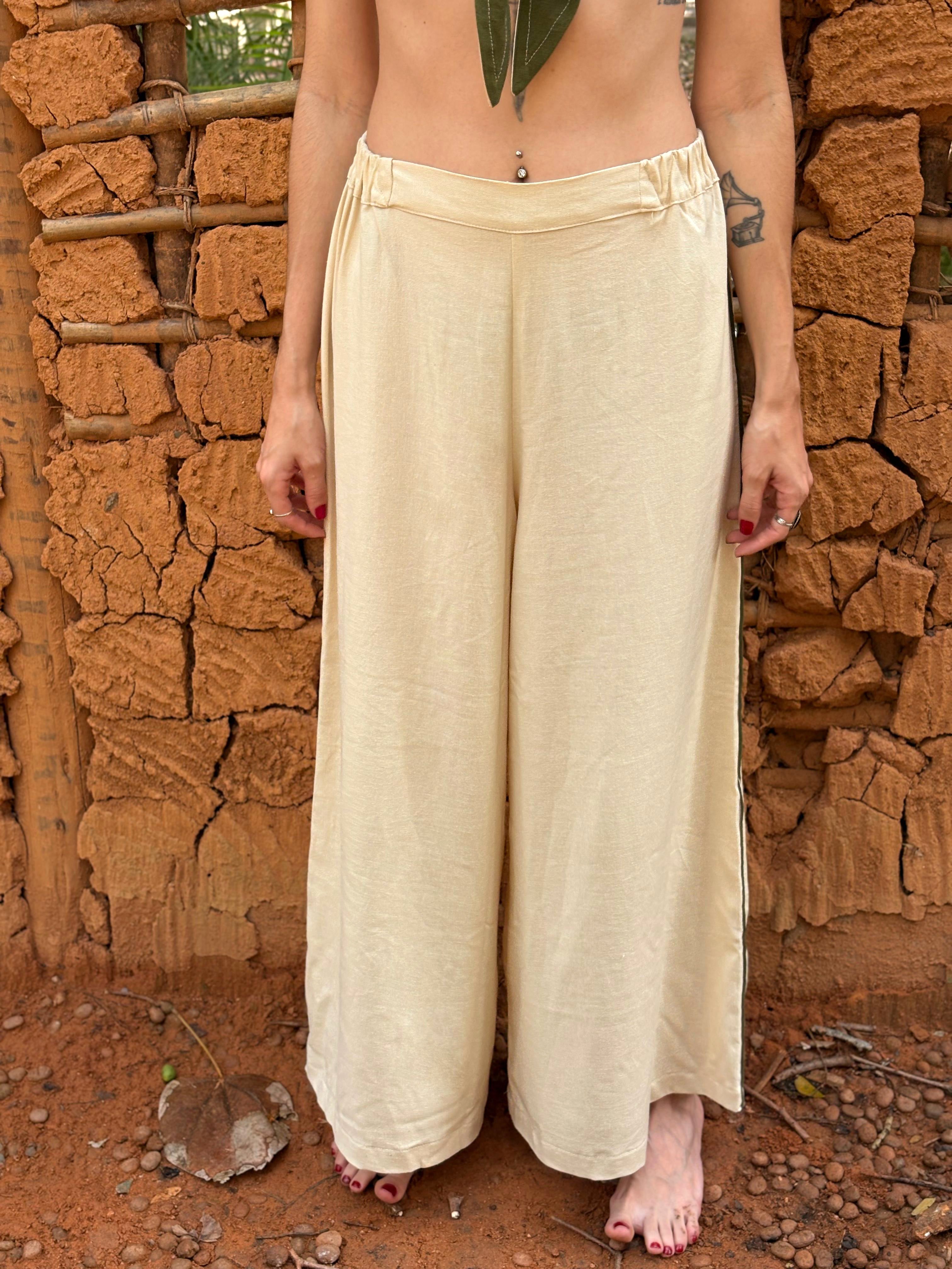 Calça Cremosa listra verde