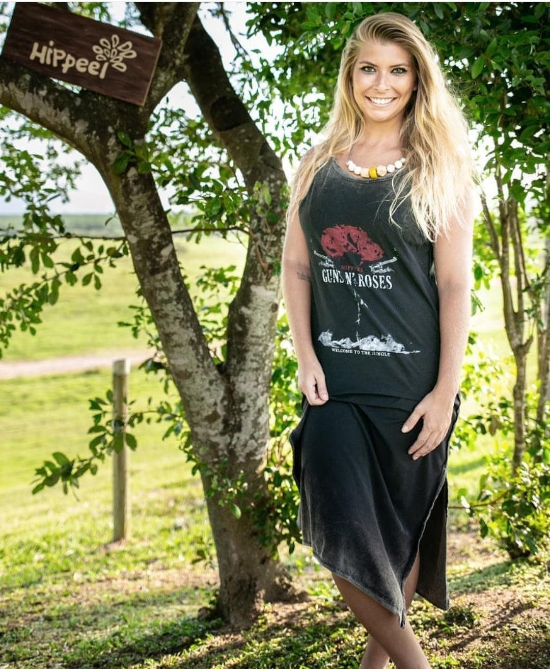 x Vestido Midi Guns and Roses - Hippeei